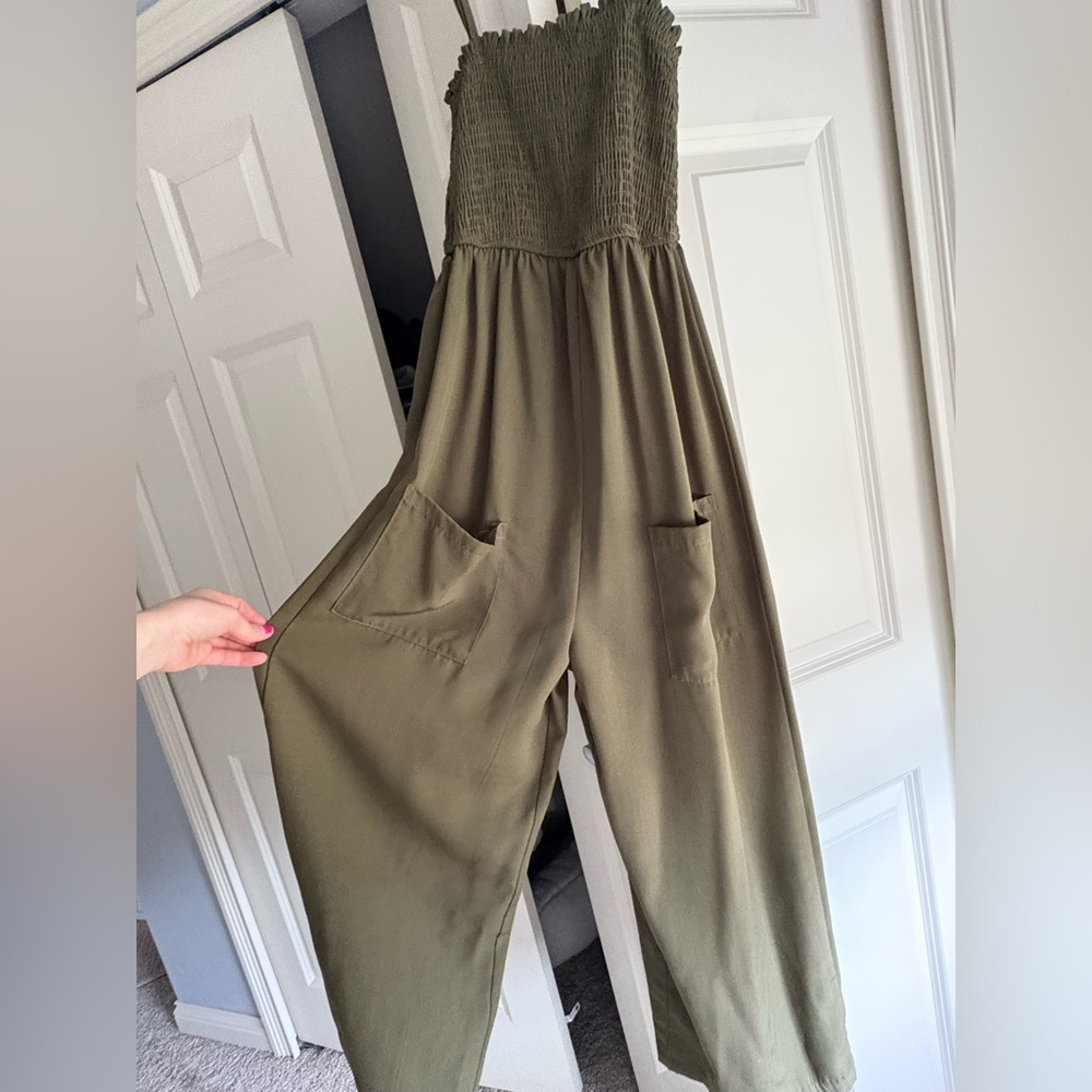 Olive Green Women's Jumpsuit